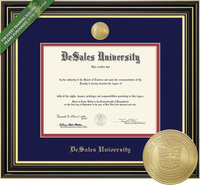 DeSales University 8.5'' x 11'' Prestige Diploma Frame