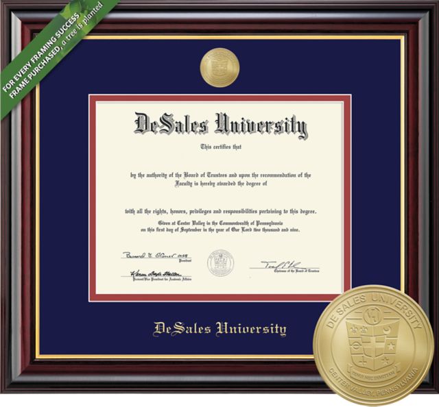 DeSales University 8.5'' x 11 Windsor Diploma Frame