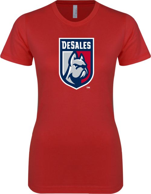 DeSales Next Level Ladies SoftStyle Junior Fitted Tee Desales Shield w/ Bulldog - ONLINE ONLY