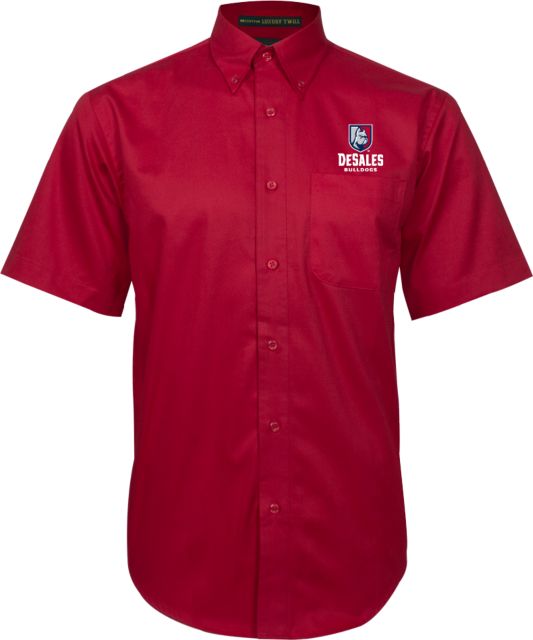 DeSales Twill Button Down Short Sleeve Primary Logo - ONLINE ONLY