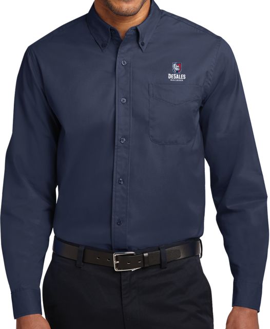 DeSales Twill Button Down Long Sleeve Primary Logo - ONLINE ONLY