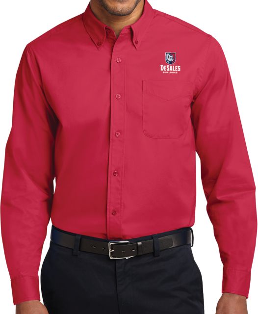 DeSales Twill Button Down Long Sleeve Primary Logo - ONLINE ONLY