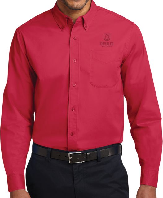 DeSales Twill Button Down Long Sleeve Primary Logo - ONLINE ONLY