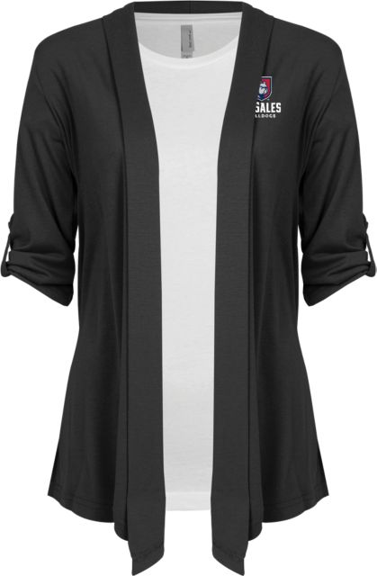 DeSales Ladies Drape Front Cardigan Primary Logo - ONLINE ONLY
