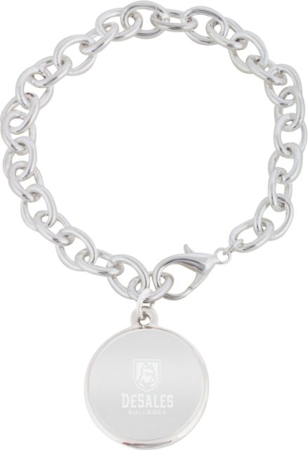 DeSales Charm Bracelet with Round Charm Primary Logo Engraved - ONLINE ONLY