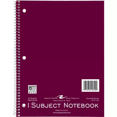 NOTEBK 10.5x8 70SH WIREBOUND - New (SKU: 9664506)