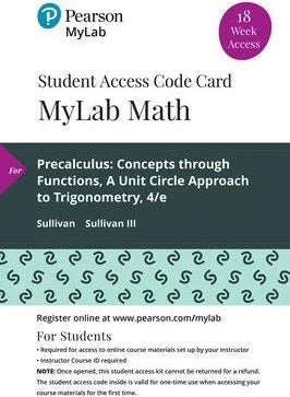 MyLab Math with Pearson eText Access Code for Precalculus